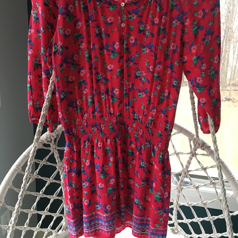 Pink floral sun dress